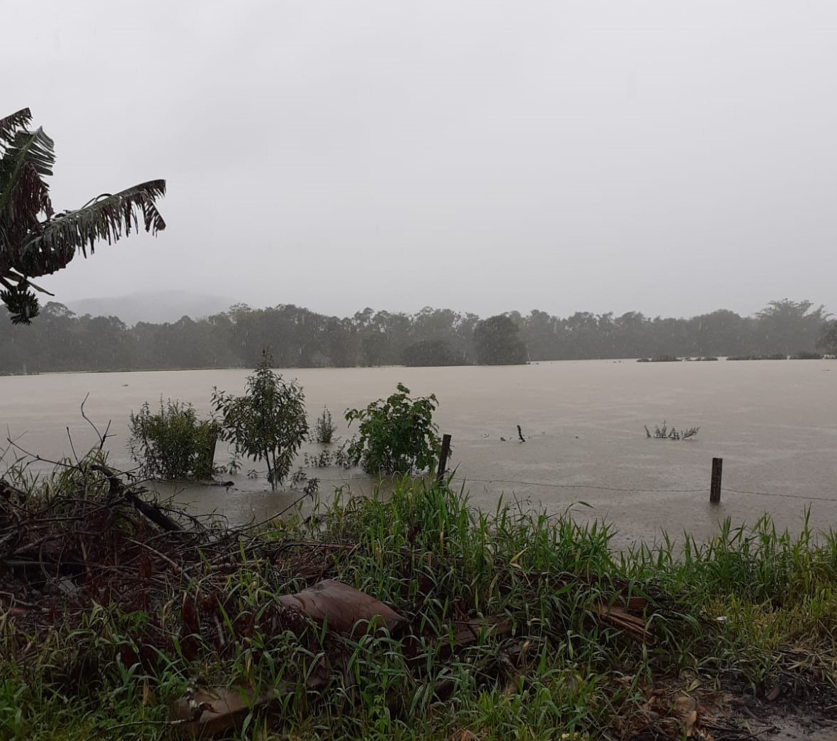 Rio Águas Vermelhas voltou a registrar alagamentos neste domingo