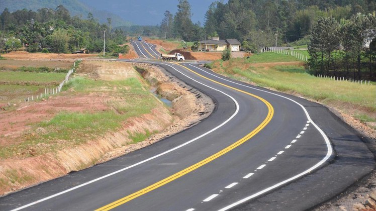 Trecho da BR-285 já federalizado em Timbé do Sul