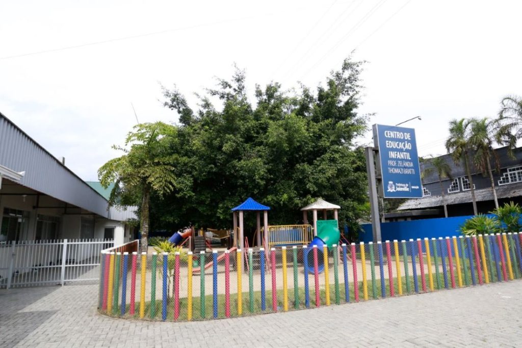Além da construção de novos CEIs (foto), Secretaria de Educação de Joinville quer ampliar compra de vagas na rede privada