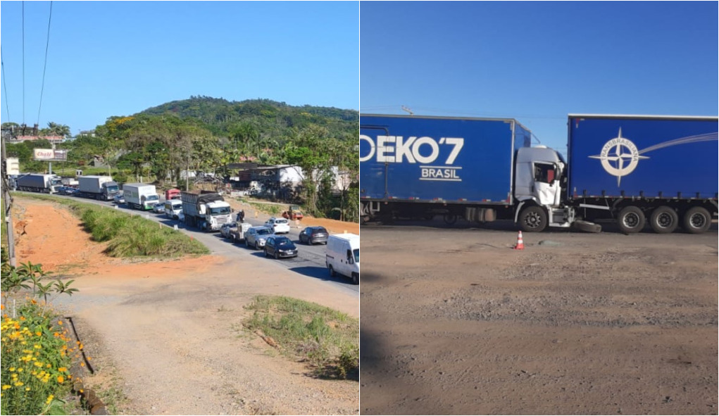 Acidentes deixaram trânsito lento em Blumenau nesta sexta-feira