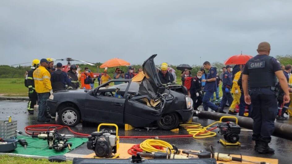 O acidente ocorreu na Via Expressa Sul na manhã desta quarta-feira (30)