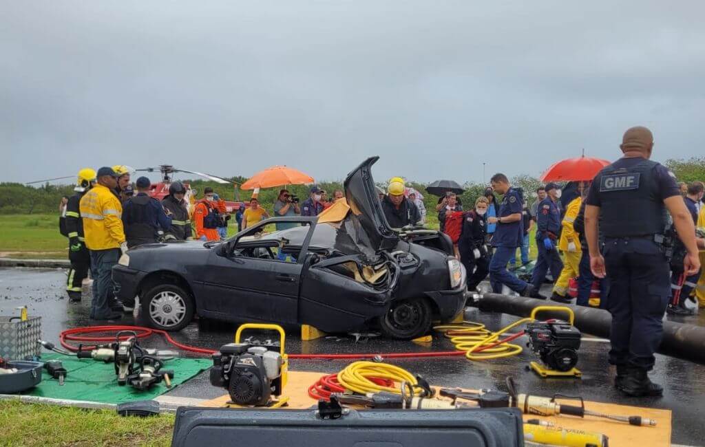 O acidente ocorreu na Via Expressa Sul na manhã desta quarta-feira (30)