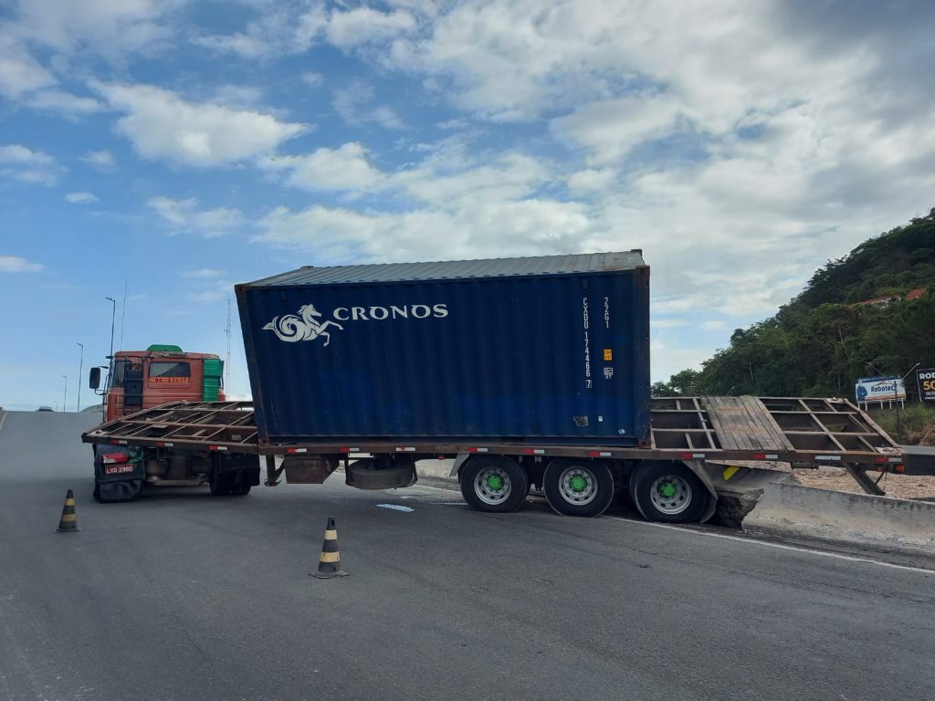 BR-470 em Navegantes na manhã desta quinta-feira (24)