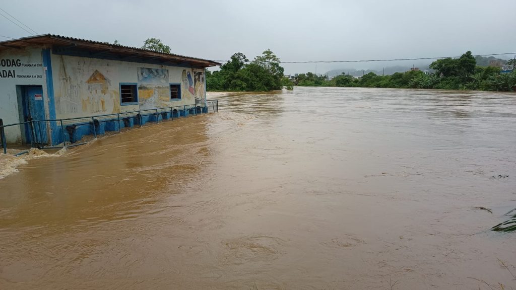 Em Guaramirim, prefeitura decretou situação de emergência após as chuvas