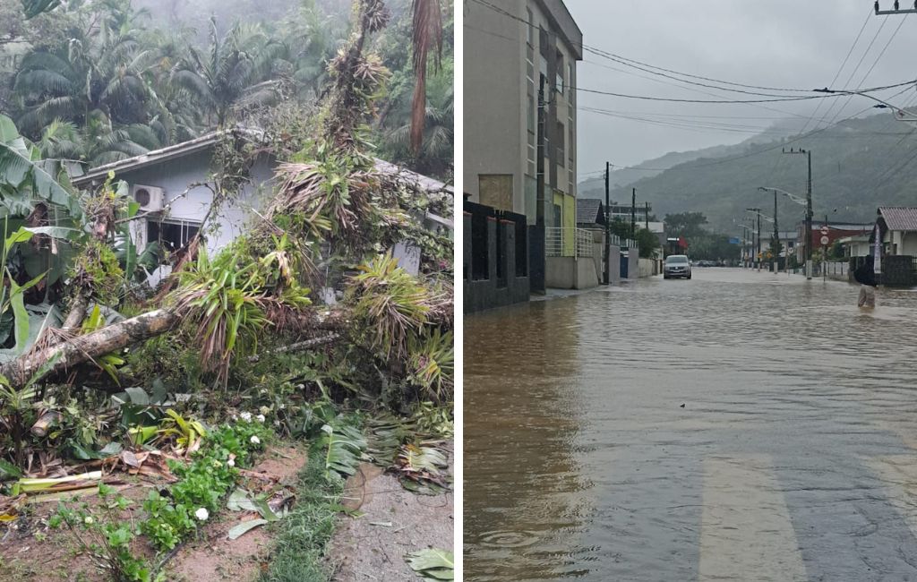 jaraguá do sul guaramirim estragos chuva sc