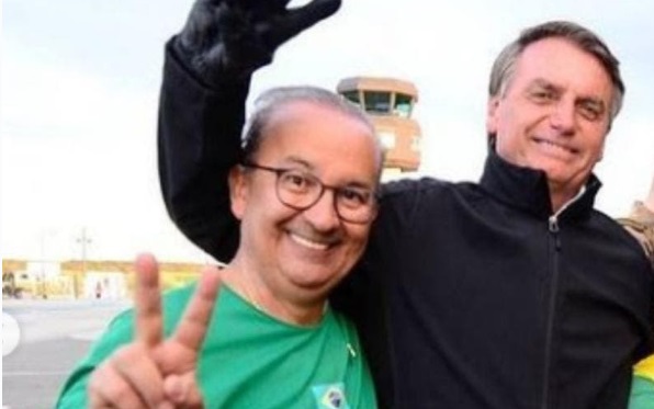 Governador eleito, Jorginho Mello, com o presidente Jair Bolsonaro