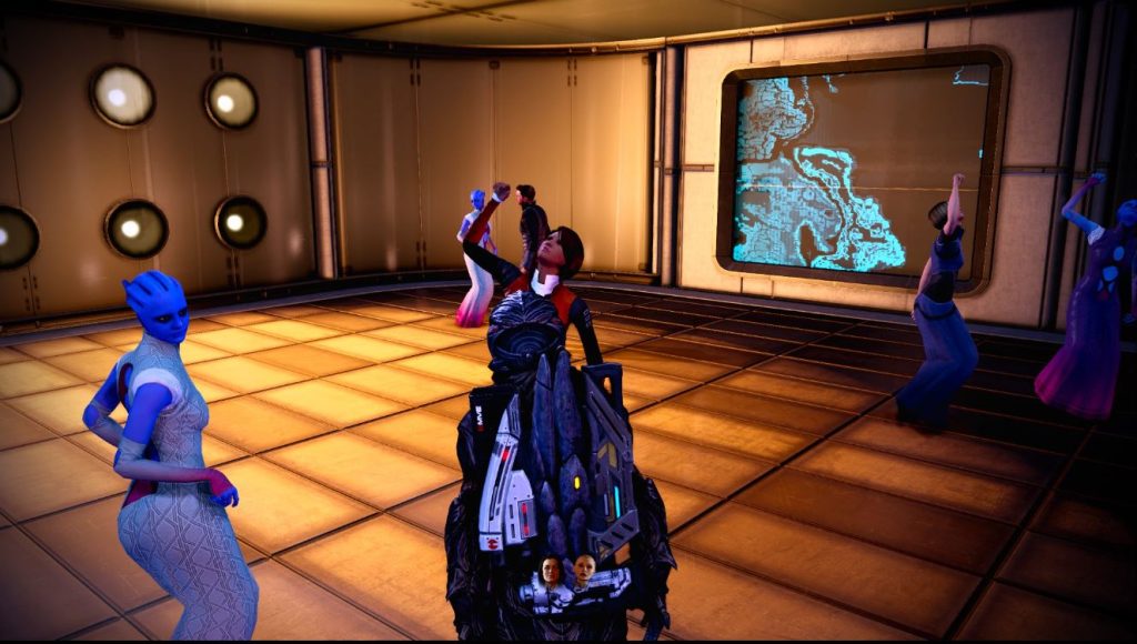 Personagens dançam em Mass Effect 2