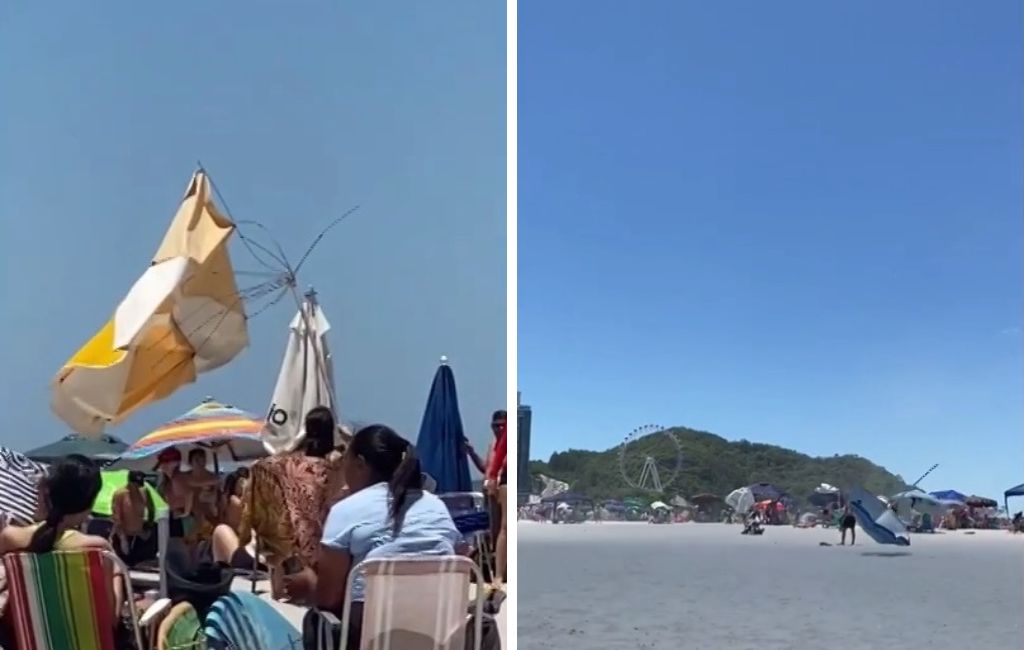 "Demônio da Poeira" em Balneário Camboriú