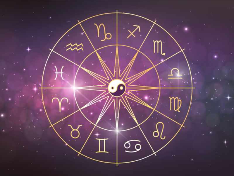 Círculo com os 12 signos do zodíaco