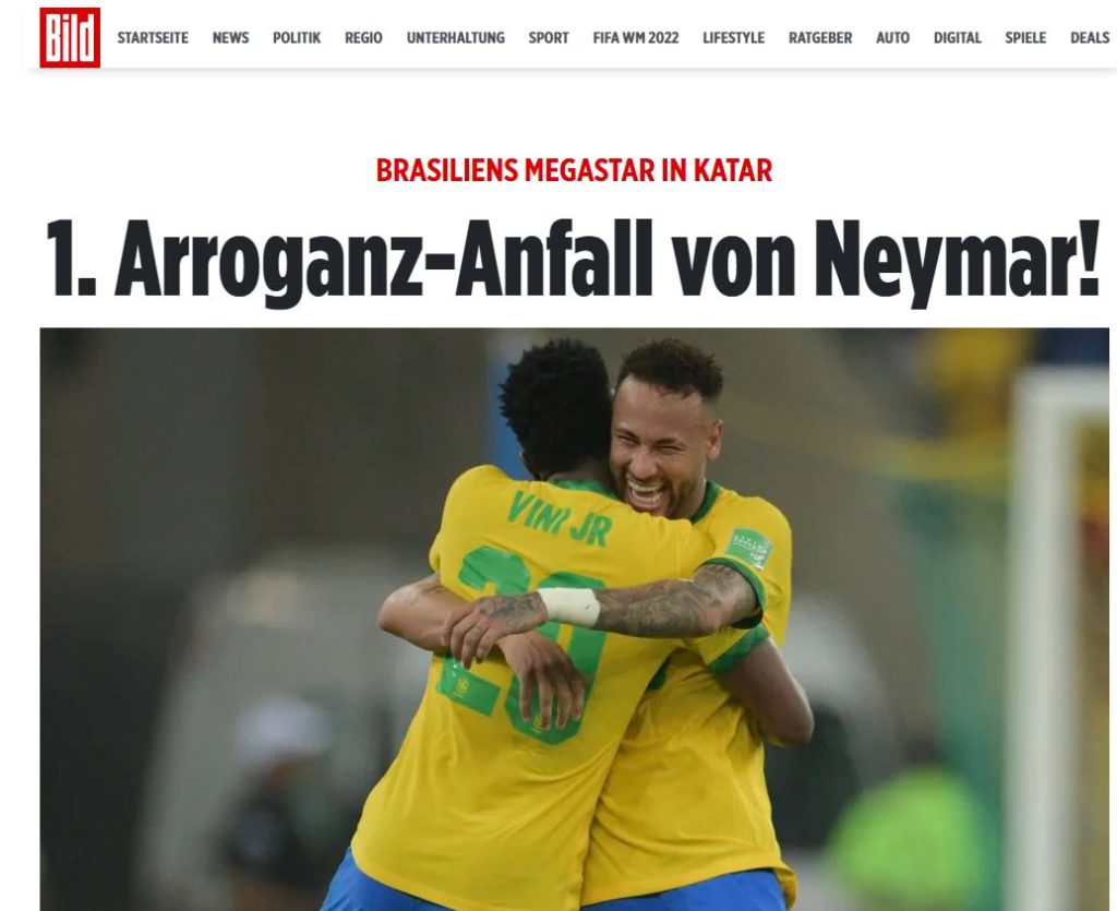 Jornal detona atitude de Neymar