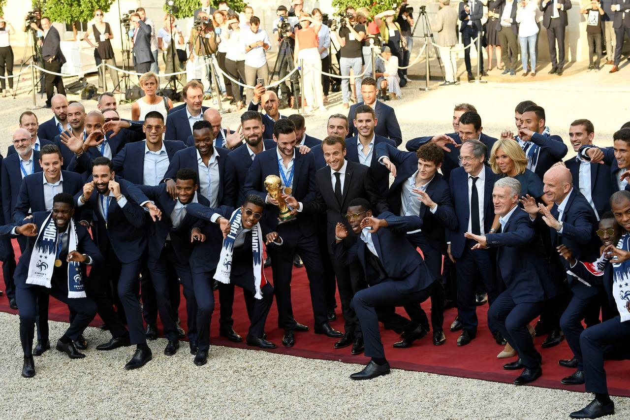 Time da França campeão em 2018 (Foto: Lionel Bonaventure/AFP)