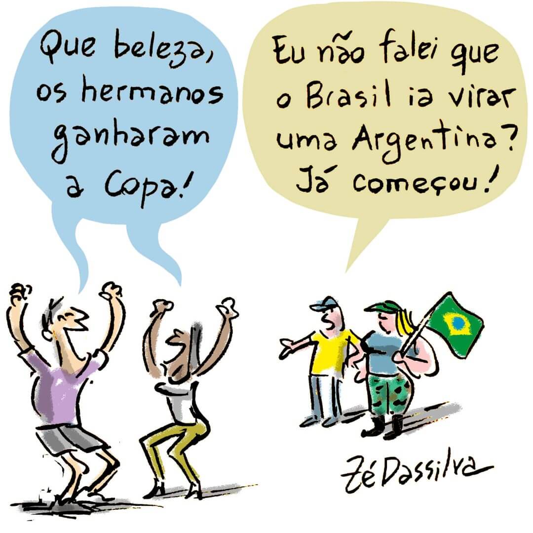 Charge do Zé Dassilva: Virando uma Argentina