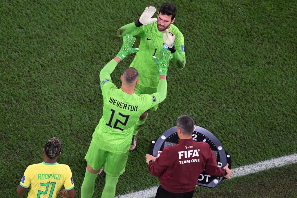 Weverton, goleiro do Palmeiras, atuou os últimos minutos da partida contra Coreia do Sul