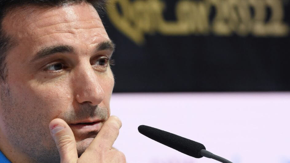 Scaloni fala sobre a presença de Messi na final (Foto: Franck Fife/AFP)