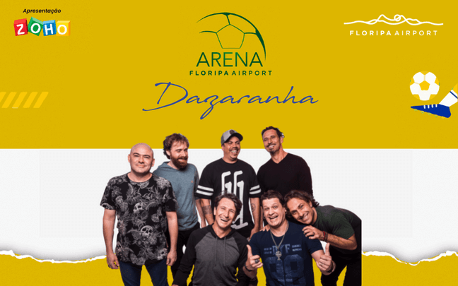 A Arena Floripa Airport, terá como atração pós-jogo o show do Dazaranha, previsto para começar às 18h