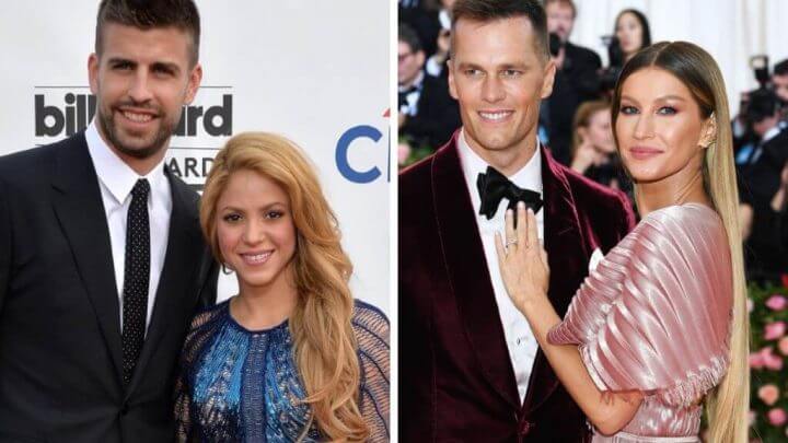 Gerard Pique e Shakira e Gisele Bündchen e Tom Brady