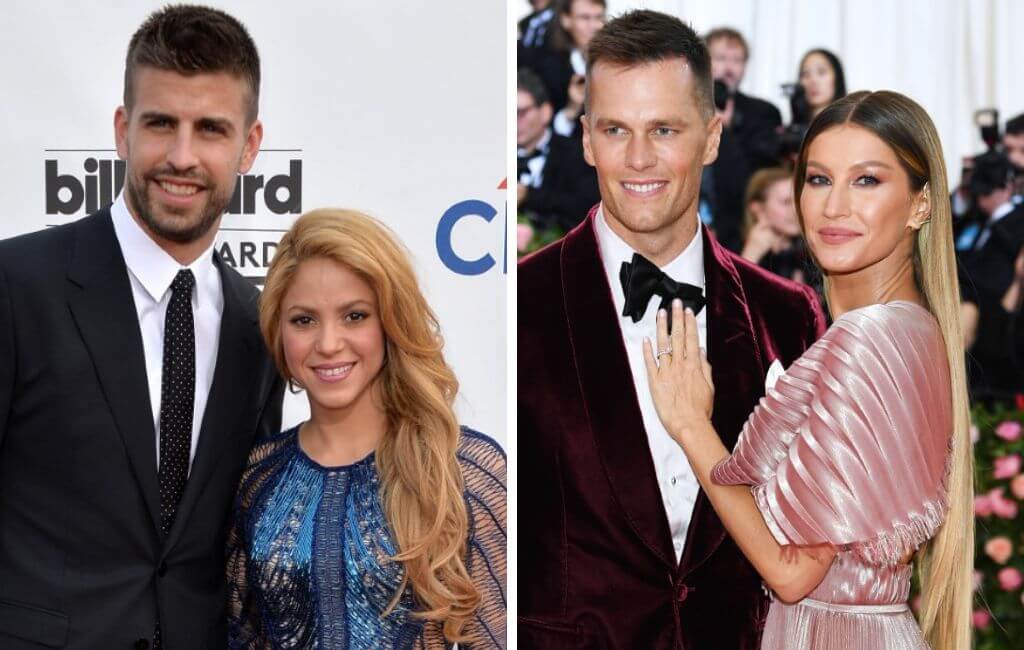 Gerard Pique e Shakira e Gisele Bündchen e Tom Brady