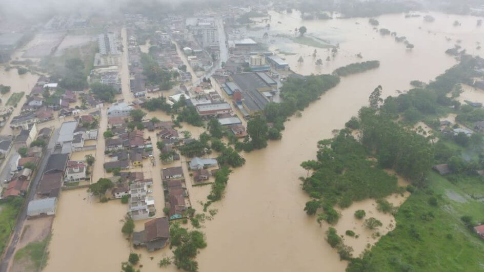 Chuvas causaram alagamentos em São João Batista