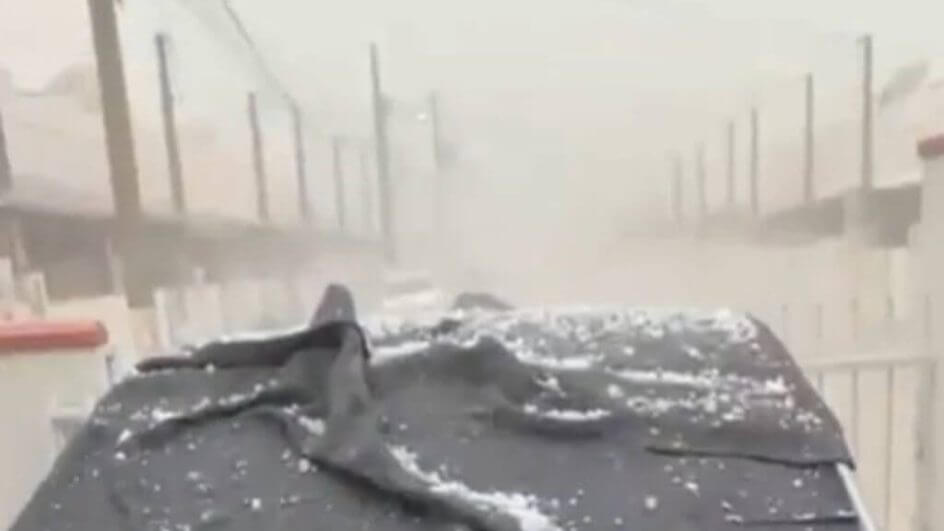 Granizo em São João Batista