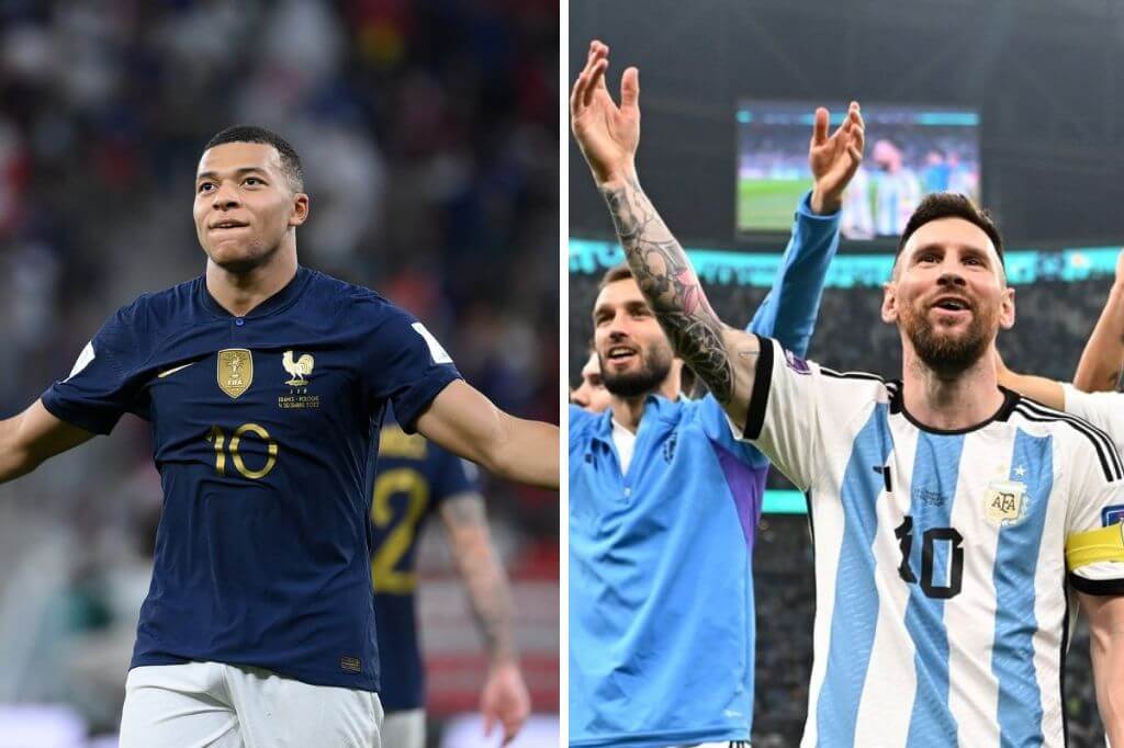 Mbappé e Messi, final da Copa 2022