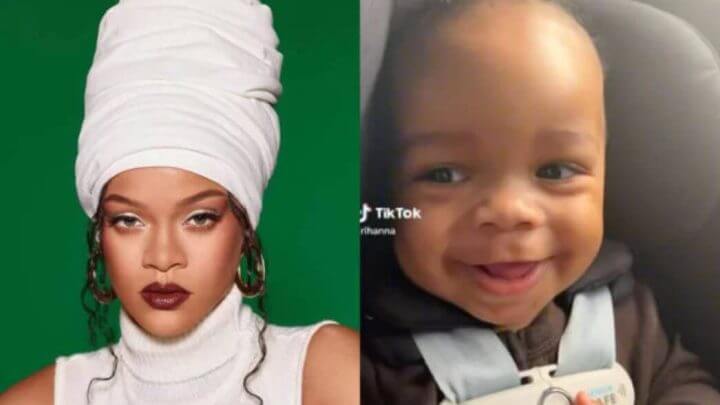 Rihanna mostra o filho pela primeira vez em rede social