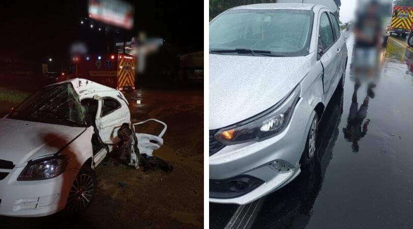 Acidentes ocorreram no domingo