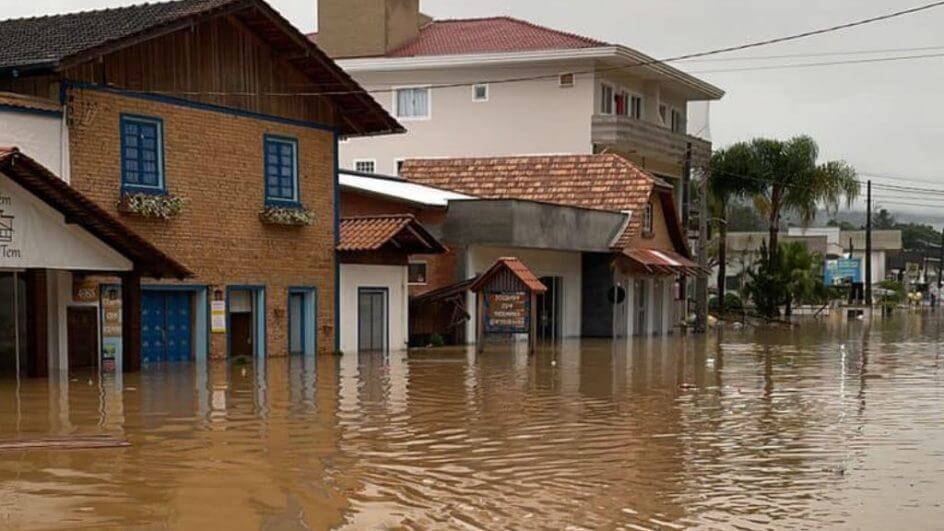 Alagamento em Benedito Novo