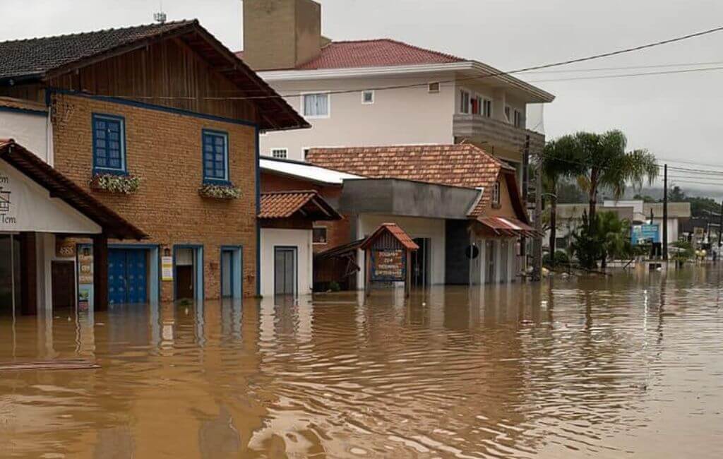 Alagamento em Benedito Novo