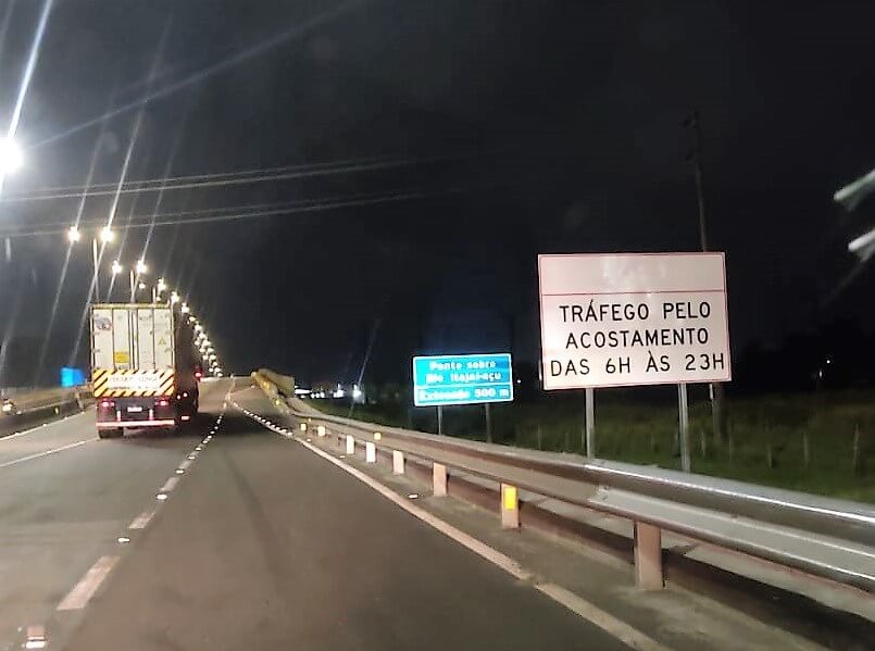 Trecho tem 700 metros e está sinalizado