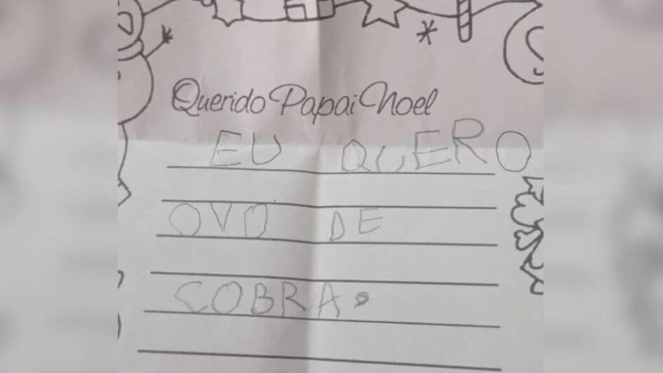 cartinha ovo de cobra