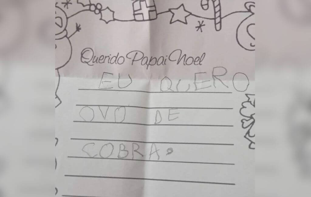 cartinha ovo de cobra