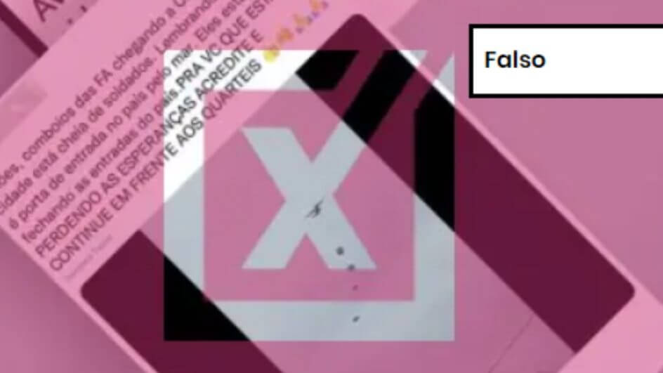 Verificação comprova: Exército não está fechando entrada do país pelo mar