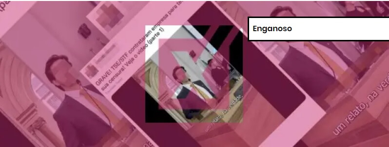 É enganoso afirmar que o TSE tenha “terceirizado a censura” por meio de licitações à iniciativa privada para monitoramento de redes sociais