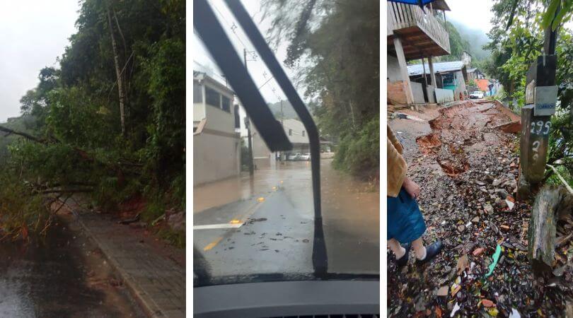 Deslizamentos e alagamento em Blumenau