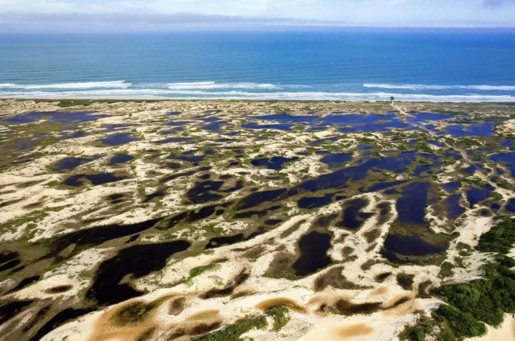 Parque das Dunas na Lagoa da Conceição após chuvas intensas
