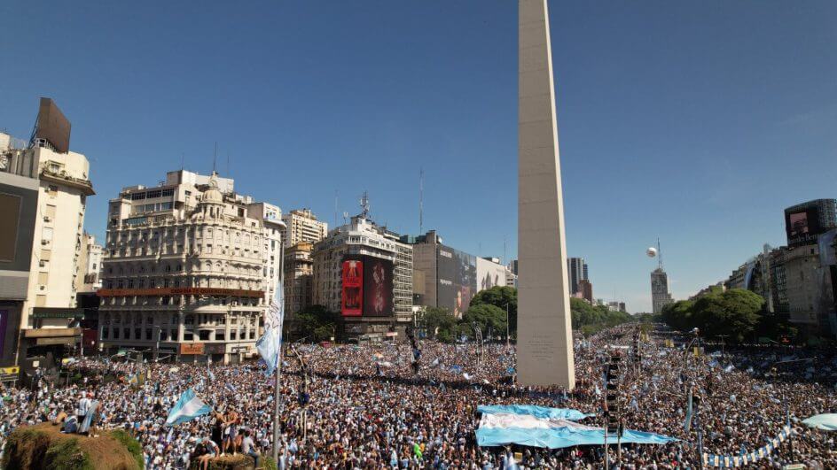 Argentinos comemoram título