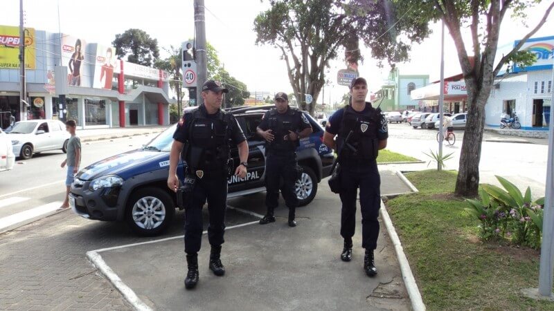 Guardas municipais em operação em dezembro de 2016 em Criciúma