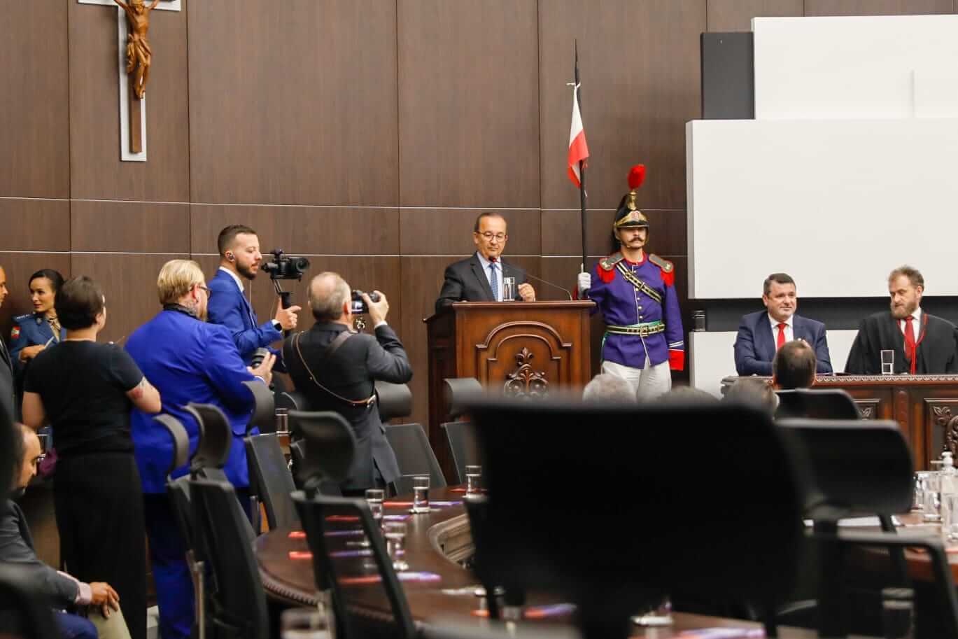 Jorginho durante a diplomação