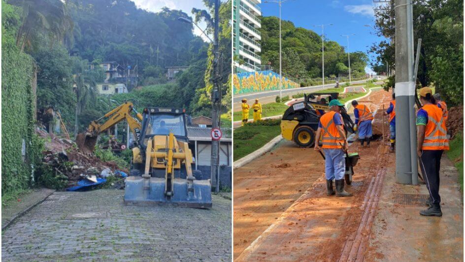 Limpeza nesta manhã em Blumenau e Balneário Camboriú