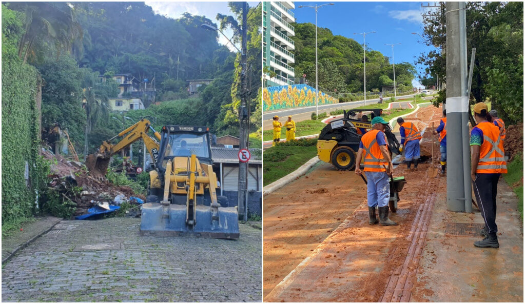 Limpeza nesta manhã em Blumenau e Balneário Camboriú