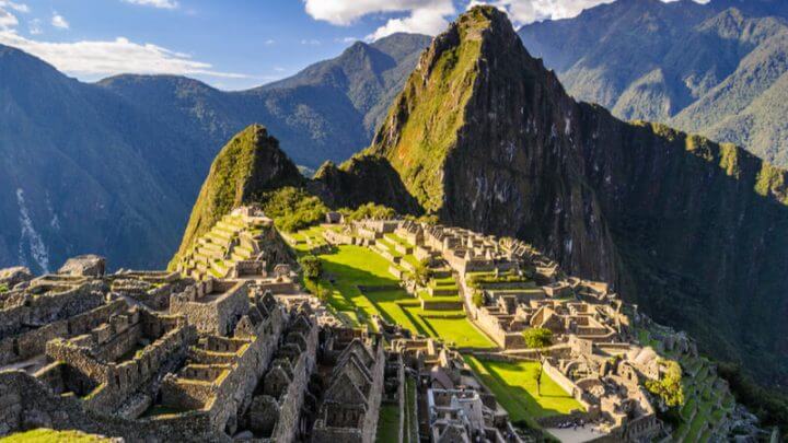 Vista de Machu Picchu, no Peru