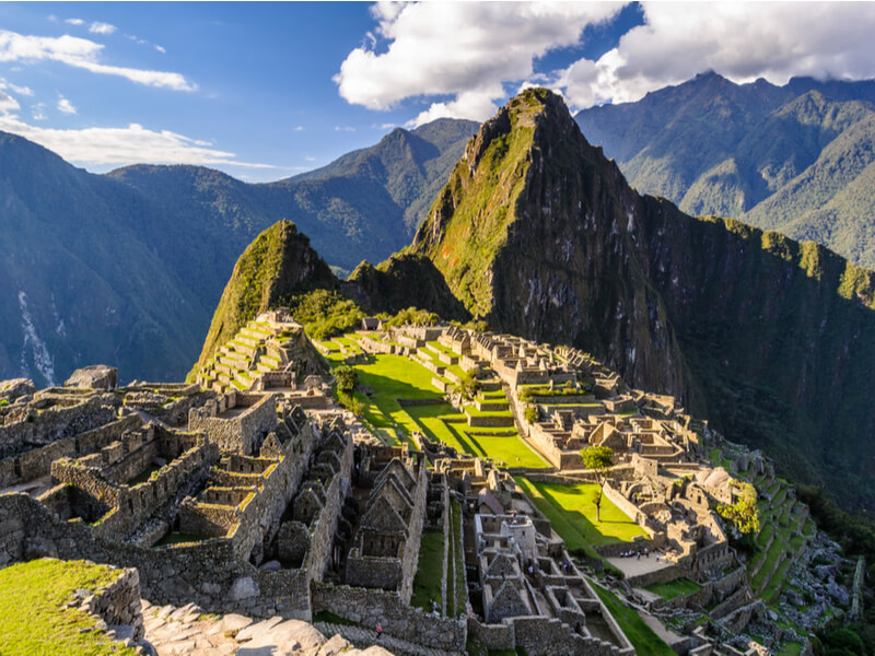 Vista de Machu Picchu, no Peru