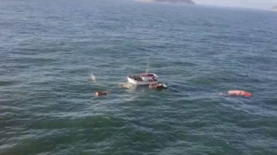 Naufrágio em Florianópolis (Corpo de Bombeiros, divulgação)