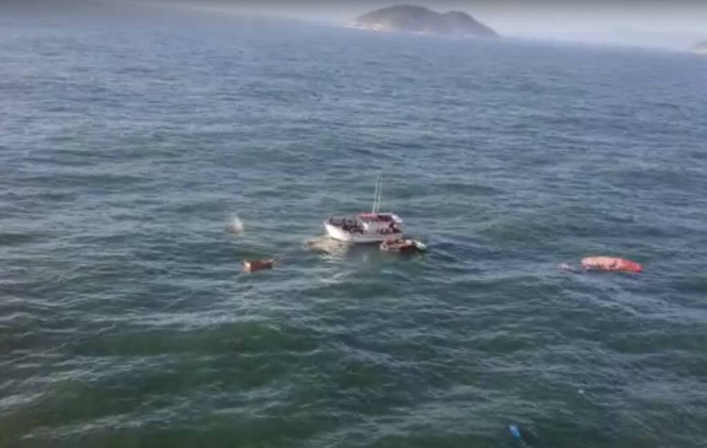 Naufrágio em Florianópolis (Corpo de Bombeiros, divulgação)