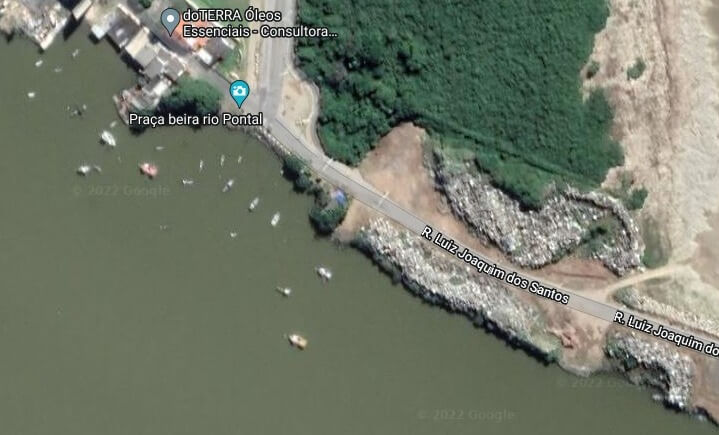 Área onde os bombeiros fazem buscas