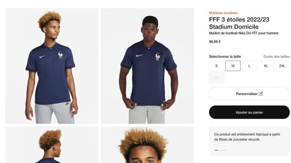 Nike coloca em site oficial descrição da camisa da França com três estrelas