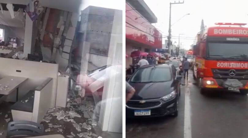 Laje de sorveteria despencou durante a tarde de sexta-feira