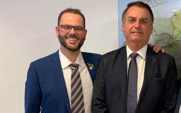 Senador eleito, Jorge Seif, com Bolsonaro