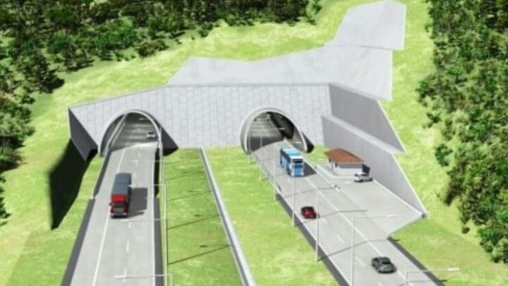 Projeto do túnel do Morro dos Cavalos, na BR-101, em Palhoça