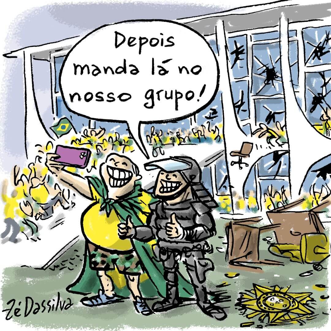 Charge do Zé Dassilva "Terrorismo em Brasília"